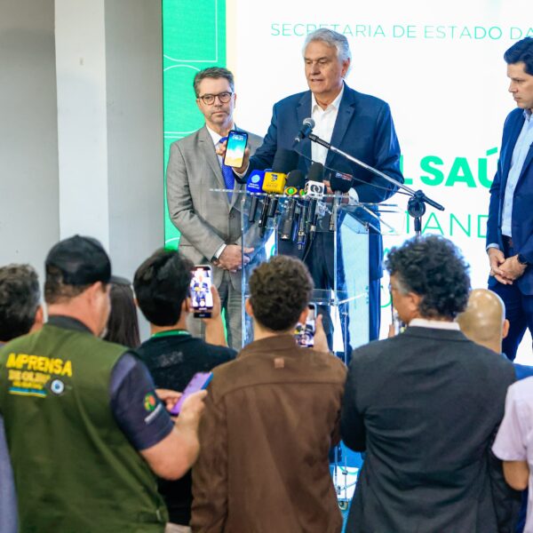 Caiado no lançamento do Canal Saúde Goiás