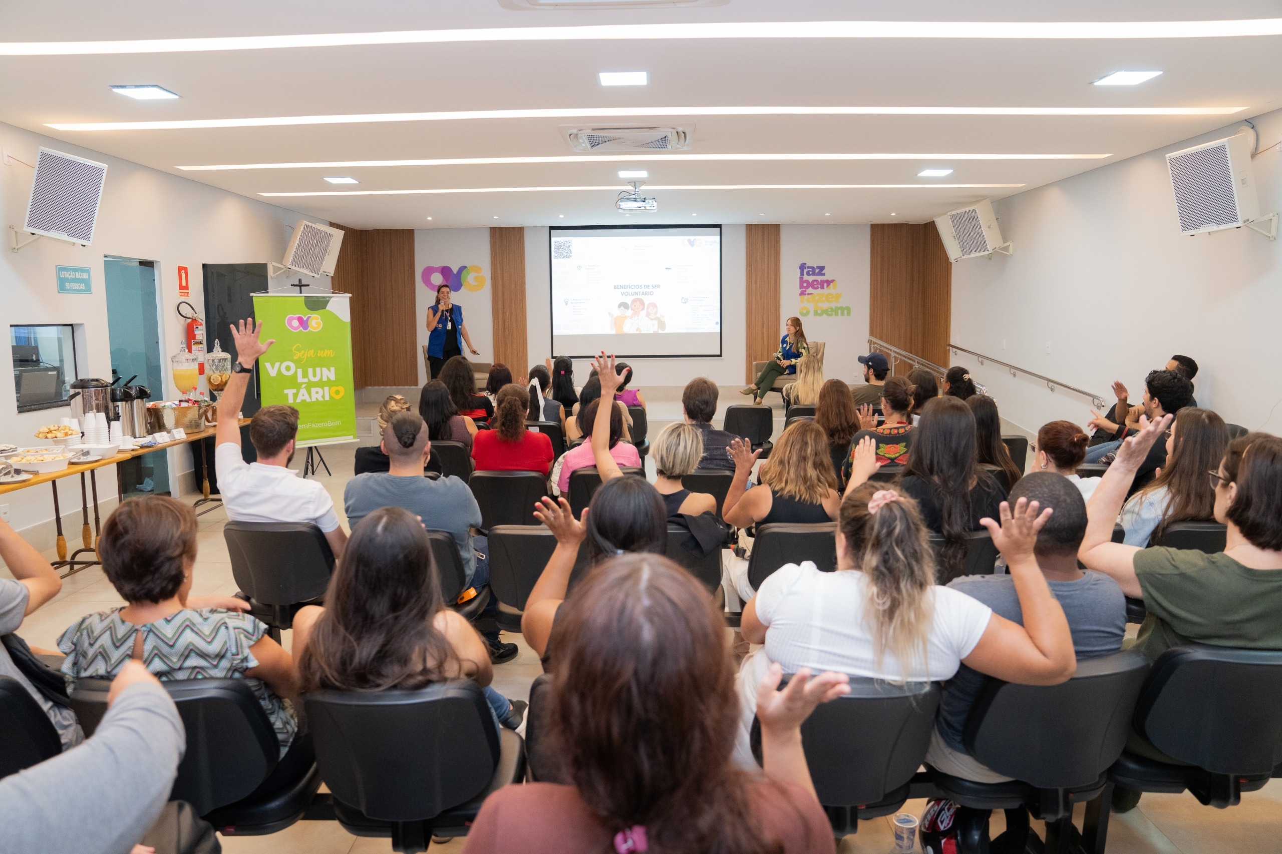 Voluntários participam de capacitação promovida pela OVG e Goiás Social, que oferece conteúdos teóricos e práticos sobre ética, empatia e responsabilidade social