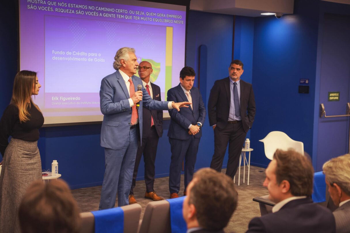 Caiado na Bolsa de Valores de SP