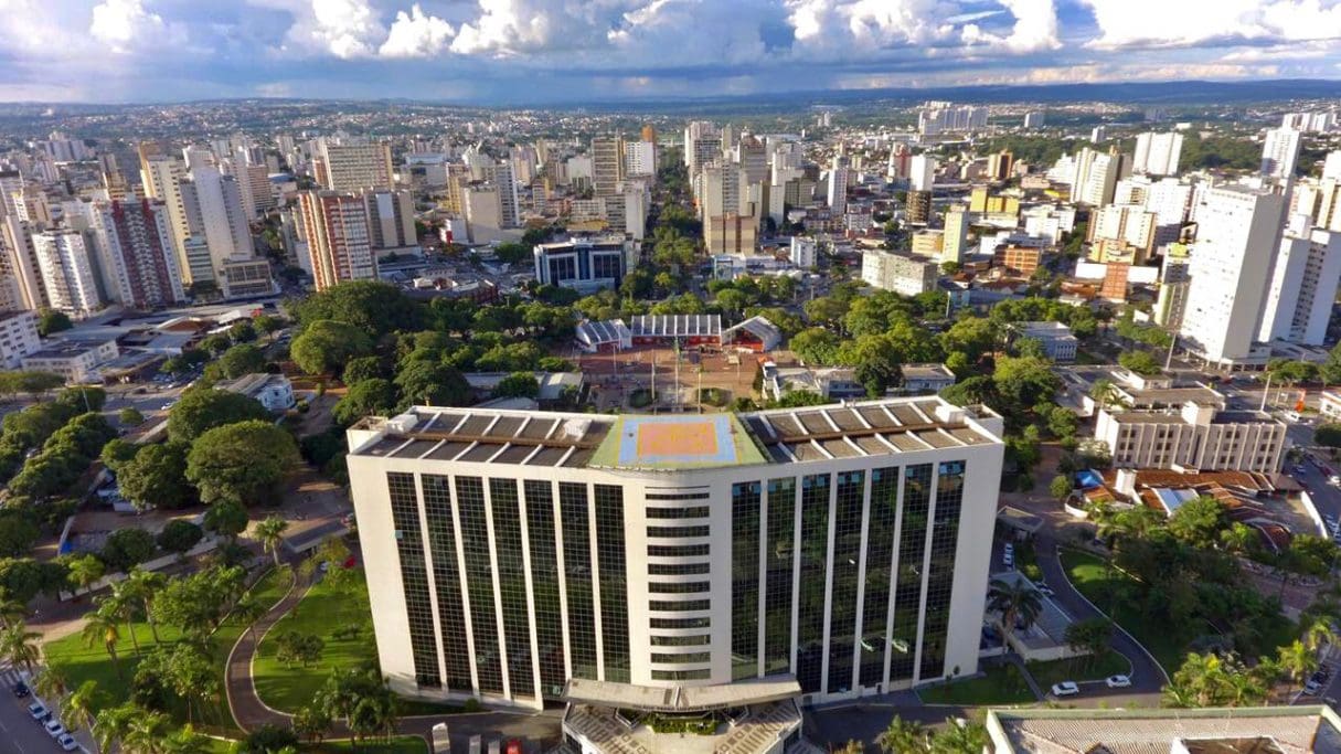 Vista aérea do Palácio Pedro Ludovico