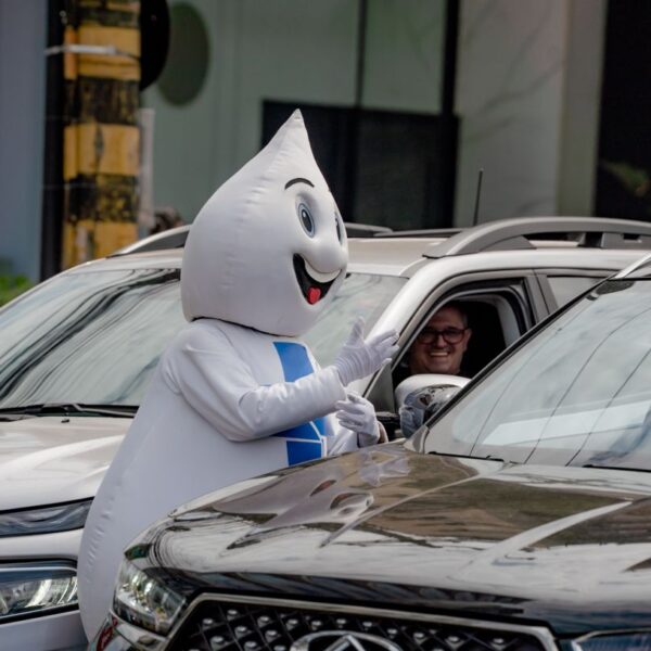 Zé Gotinha na campanha de multivacinação