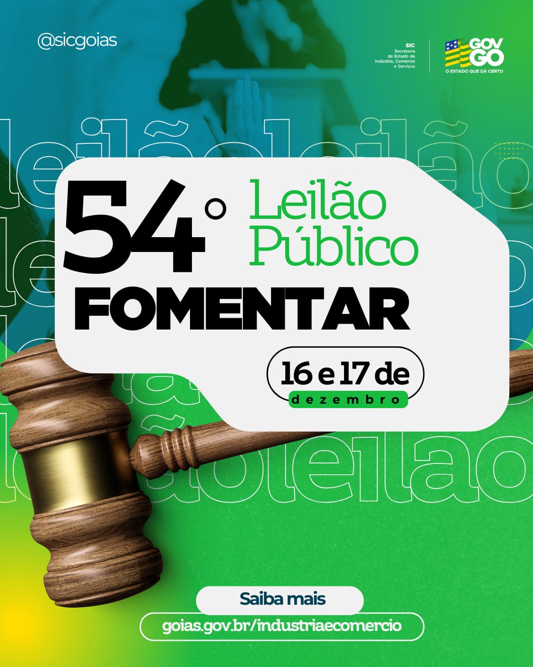 Leilão público Fomentar