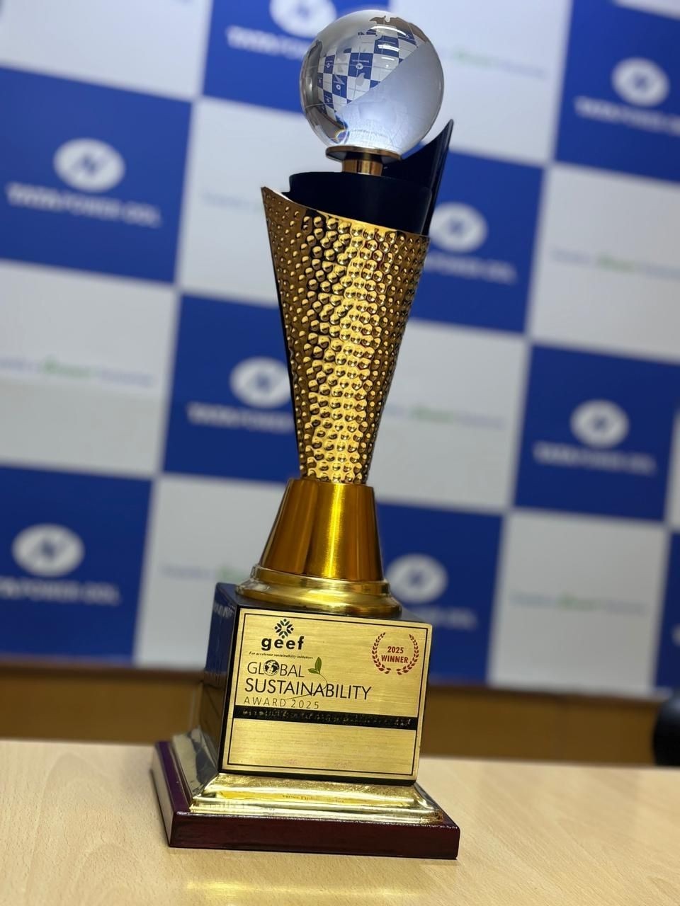 Troféu do prêmio recebido pela Semad