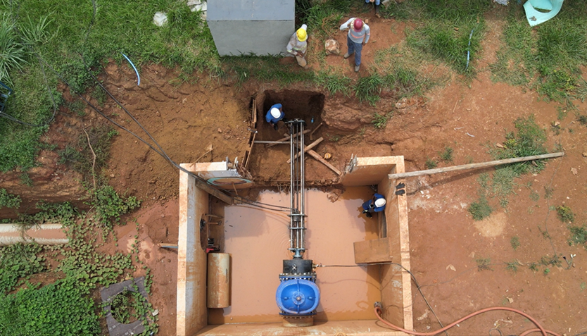 O método da trepanação permitiu a execução da perfuração da rede em carga