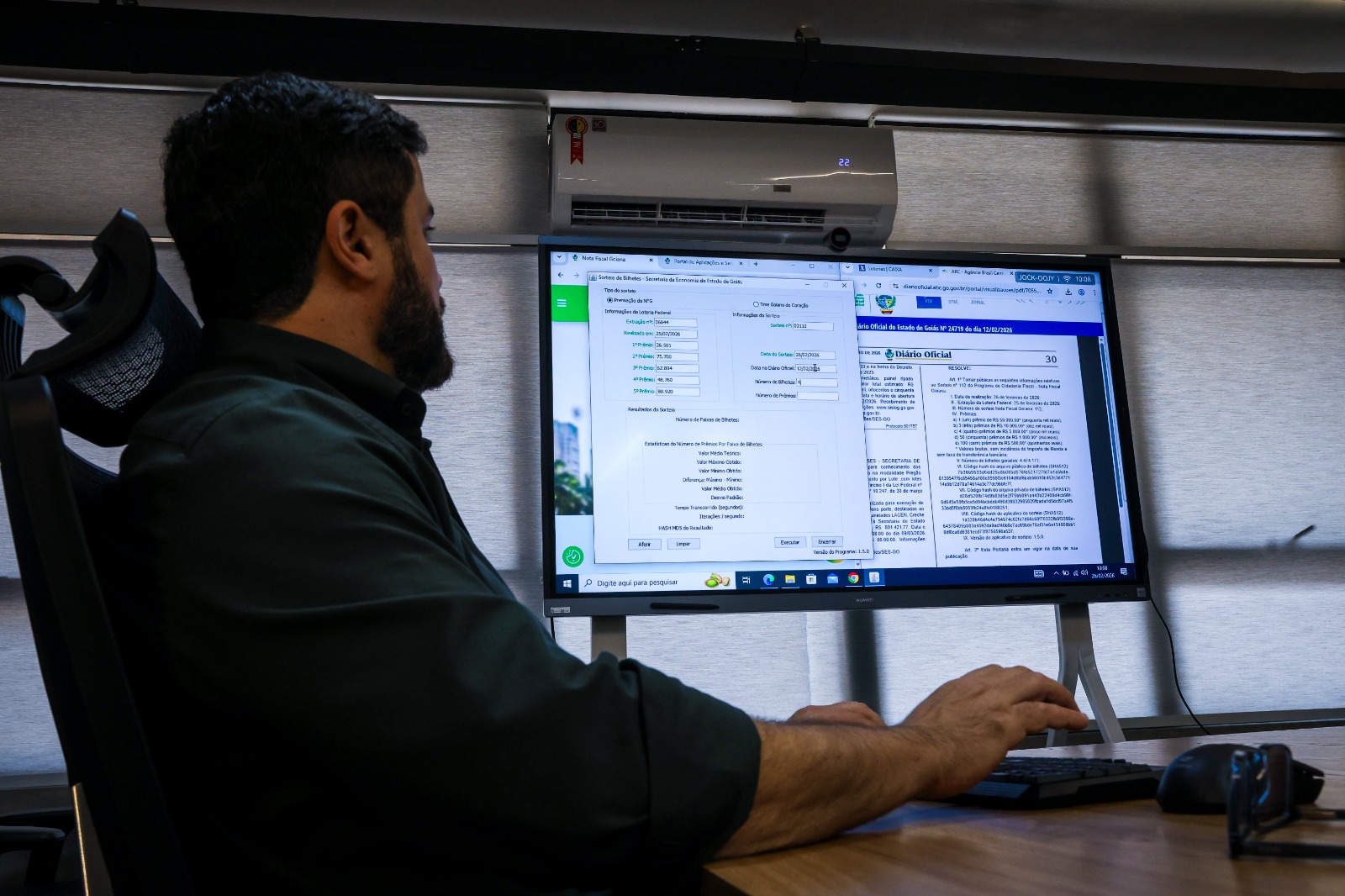 Sorteio de fevereiro de 2026 da Nota Fiscal Goiana / Denis Marlon